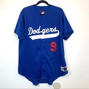 Blue Dodgers #9 Mesh Jersey